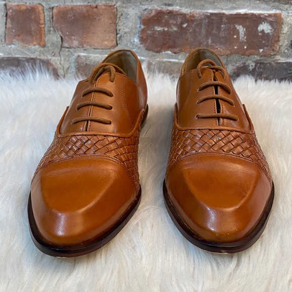 Anne Marino Brown Leather Loafers, Size 9 - Picture 5 of 14